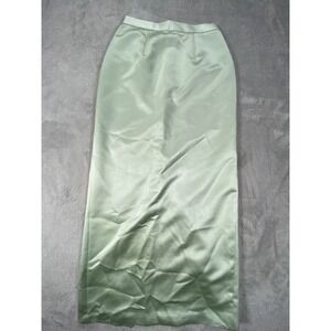 Zola Evening Pencil Maxi Skirt Womens 4P Light Green Satin Casual Party Cocktail